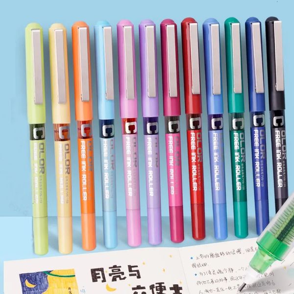 Шариковые ручки Haile Cute RollerBall 02803805mm, сверхтонкий наконечник, ручка с жидкими чернилами для письма, школьного офиса, стационарные 231113