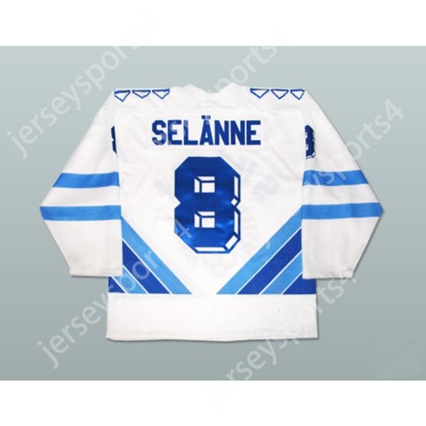 Benutzerdefiniertes Finnland TEEMU SELANNE Eishockeytrikot, neu, oben genäht, S, M, L, XL, XXL, 3XL, 4XL, 5XL, 6XL