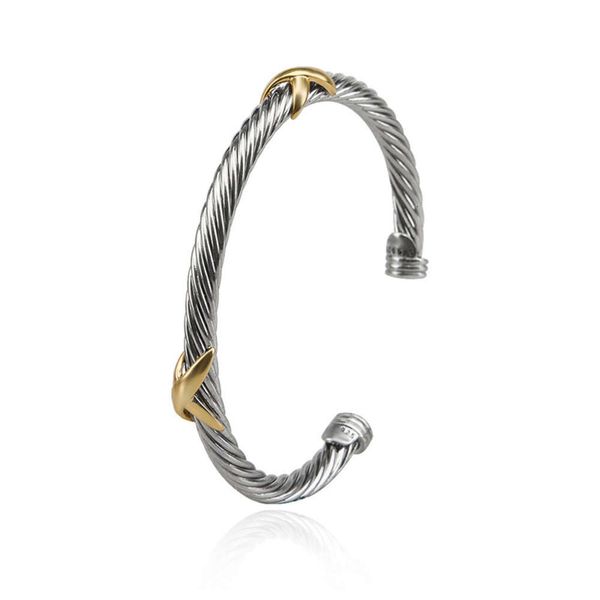 DY-Armbandschmuck, klassisches Designer-Luxus-Top-Zubehör. 5-mm-Armband, beliebtes gedrehtes Doppel-X-Öffnungs-DY-Schmuckzubehör, hochwertiger Weihnachtsgeschenkschmuck