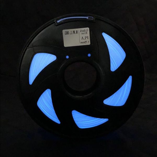 Бесплатная доставка 3D-нить Glow Plus в темноте серии PLA пластиковая нить для 3D-принтера Prusa i3 RagRap синий цвет 175 1 кг катушка Romaw