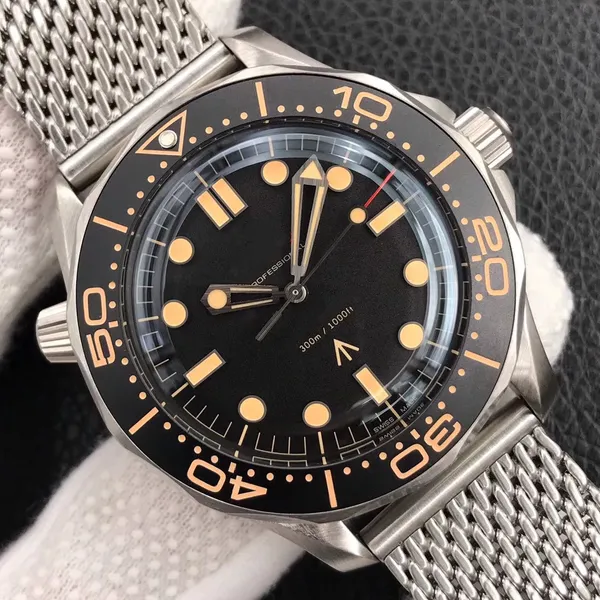 Sea 300 AAA 3A Orologi con cinturino di qualità 42mm Uomo Vetro zaffiro 007 Con confezione regalo Meccanico automatico Jason007 Orologio master 04