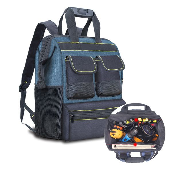 Bolsa de ferramentas Oxford Ploth Ploth Eletrician Elevador Reparação Ferramenta de hardware armazenamento de grande capacidade Viagem Backpack da ferramenta Mochila 230413