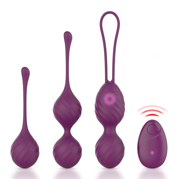 Uova / proiettili Vagina Balls Vibratore Trainer Sex Toys Silicone Ben Wa Balls Vagina Tightening Exerciser Kegel Ball Vibrating Egg Women Sex Toy 230413