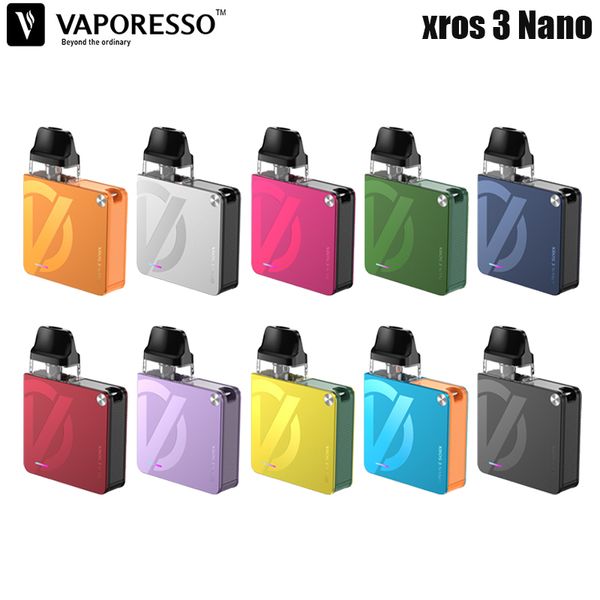 Комплект Vaporesso XROS 3 NANO с аккумулятором емкостью 1000 мАч, картриджем XROS 3 Pod 2 мл, 0,6 Ом/0,8 Ом, электронная сигарета RDL, подлинный испаритель