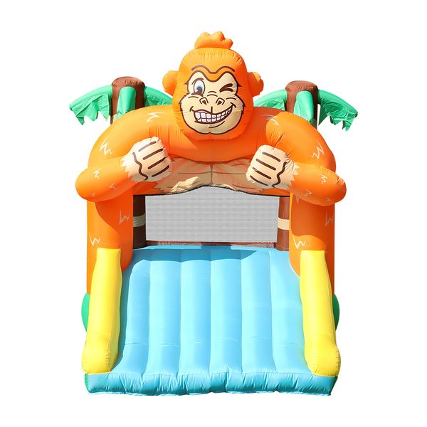 Castelo Kid Jumping Castle para venda Inflável Slide Bouncer Crianças Equipamento de jogo ao ar livre Bouncy Jumper Bounce House Indoor Playhouse Brinquedos Presentes Monkey Design