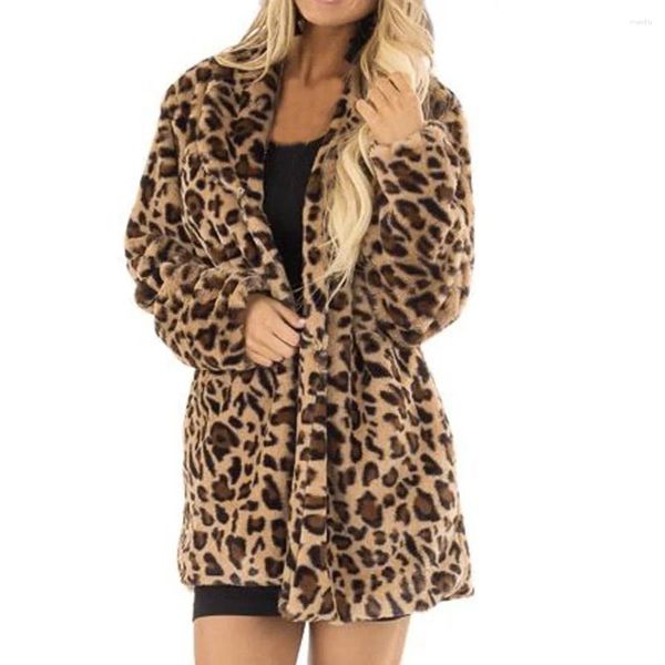 Jaquetas femininas inverno de pelúcia leopardo casaco cashmere outono com capuz zíper velo vantage mais veludo zip up outwear blazer