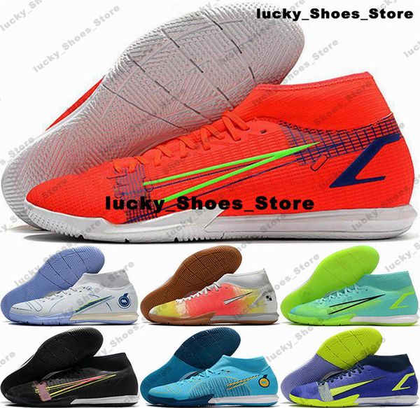 Scarpe da calcio CR7 Mercurial Superfly 8 Elite IC IN Scarpe da calcio da uomo taglia 12 CristianoS Ronaldo Eur 46 Indoor Turf Us12 botas de futbol Us 12 Scarpe da calcio Sneakers