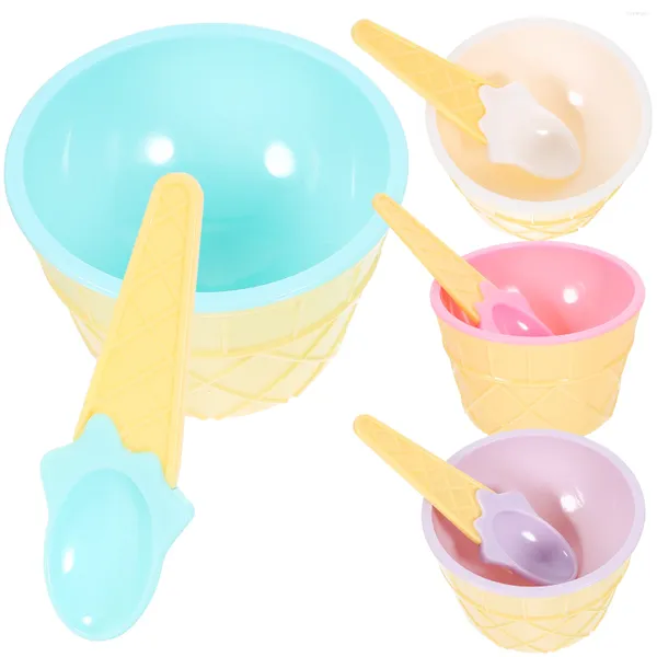 Ciotole Ciotola per gelato Set di posate Articoli per feste Piatti decorativi per frutta Bambini in plastica per bambini