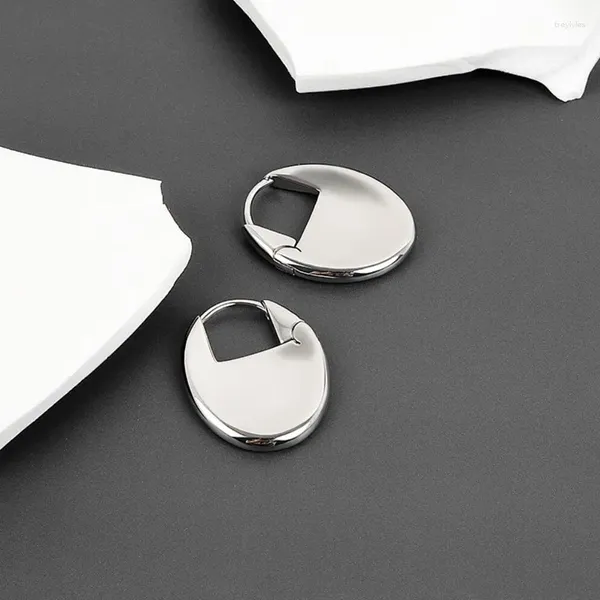 Çember Küpe Kadınlar İçin Moda Geometrik 925 STERLING Gümüş Takı Düğmeleri Küpe Düzenli Kız Parti Aksesuarları Hediyeler
