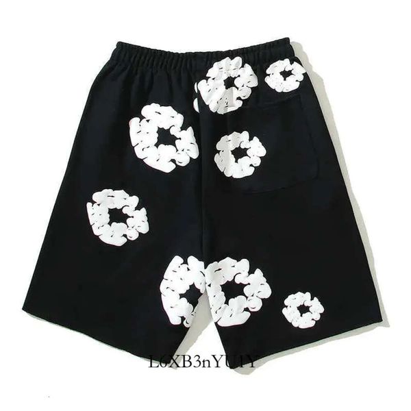 Denim Tears Cotton Wreath Sweat Shorts Grau Männer Casual Running Short Für Sommer Günstige Blume Zal7 132