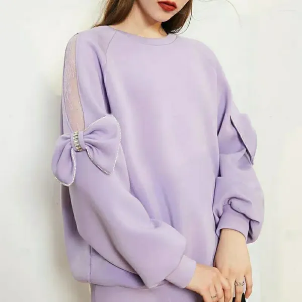 Kadın Hoodies 2023 Sonbahar Moda Hollow Trend Sweater Gevşek Işık Lüks Top Butik Giyim Basit Stil