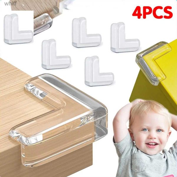 Almofadas de borda de canto 4 pçs móveis de mesa protetor de borda de canto guarda segurança silicone transparente para o bebê crianças childrenl231113