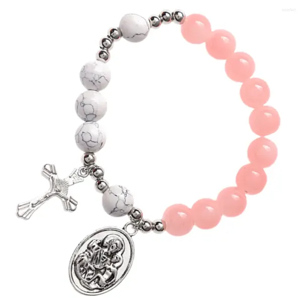 Bettelarmbänder Armband Religiöser Rosenkranz Kreuz Perlen Frauen Armbänder Katholischer Schmuck Christus Kruzifix