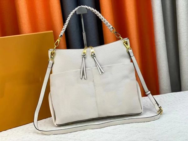 Yüksek kaliteli tasarımcı kadın çanta lüks el çantaları beyaz bayanlar zarif alışveriş çantaları baskılı crossbody tasarımı şık omuz çantası düz renk pres presbyard tote çanta