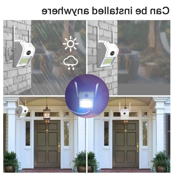 Freeshipping 1080P Telecamera WiFi wireless esterna IR Audio Video Wall IP66 IP Cam impermeabile Giardino domestico Visione notturna a colori CCTV Sicurezza Osro