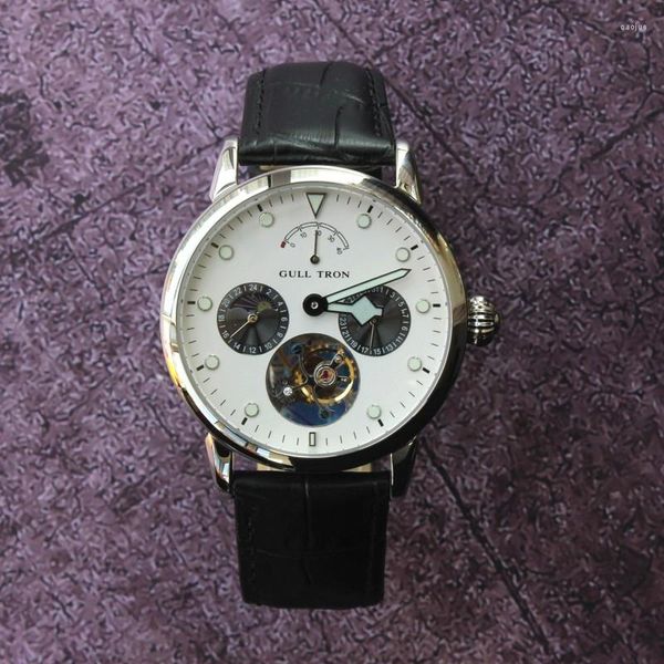 Orologi da polso Regalo Tourbillon Orologio da uomo Hollow Retro Manuale Display multifunzione meccanico Tough Guy Orologio da uomo d'affari di fascia alta