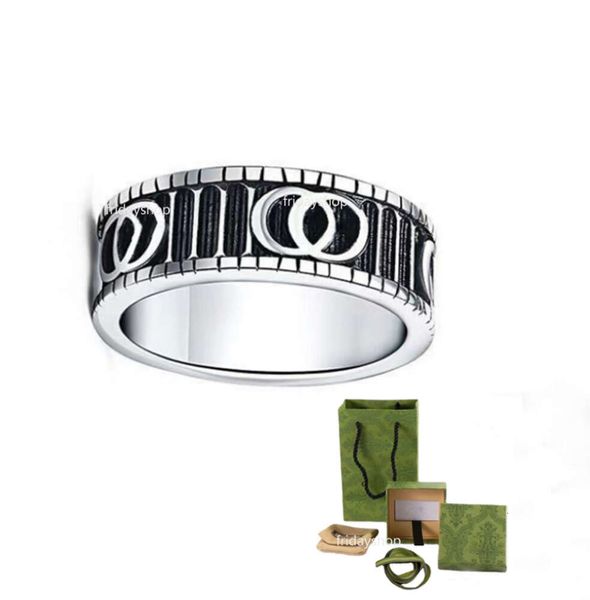 Mode Hommes Amour Bague Fantôme Serpent Lettre De Luxe Argent Plaqué Couple Anneaux Femmes Designer