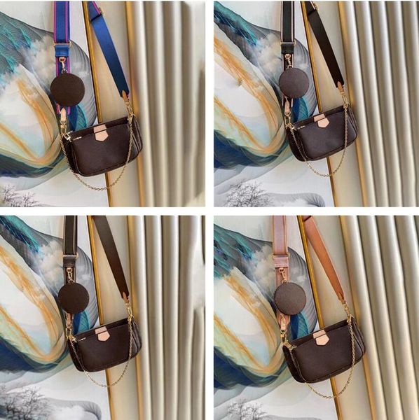 high quality winter top women's bag designer luxury leather three-in-one mahjong multi-purpose one-shoulder crossbody old flower change fashion wholesale gift box