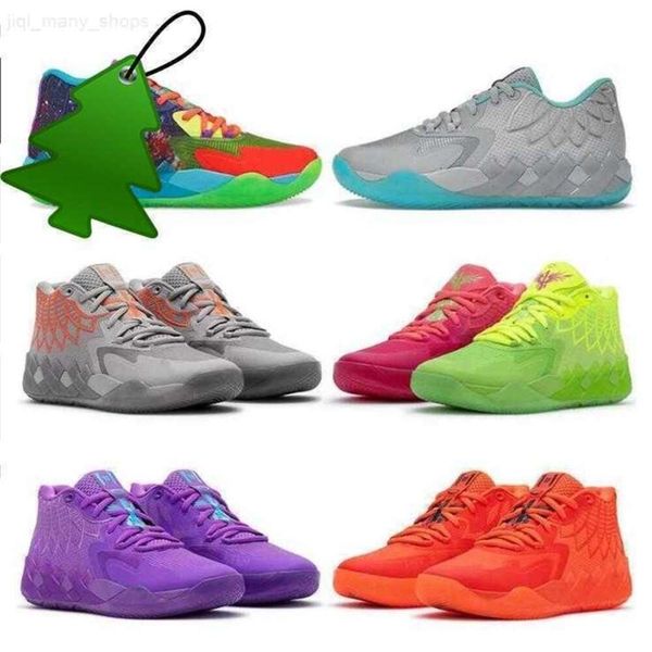 Sapatos de rolo 2022 Lamelo Ball MB 01 Sapatos de basquete Rick Vermelho Verde e Morty Galaxy Roxo Azul Cinza Preto Buzz City Melo Sports