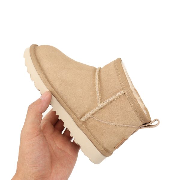 YYKids Botas para crianças Botas de inverno para bebês Botas de neve para bebês Designer Austrália Classic Ultra Mini Bota de pele bota de pele para meninos e meninas Botas de tornozelo para crianças Bota de camurça B