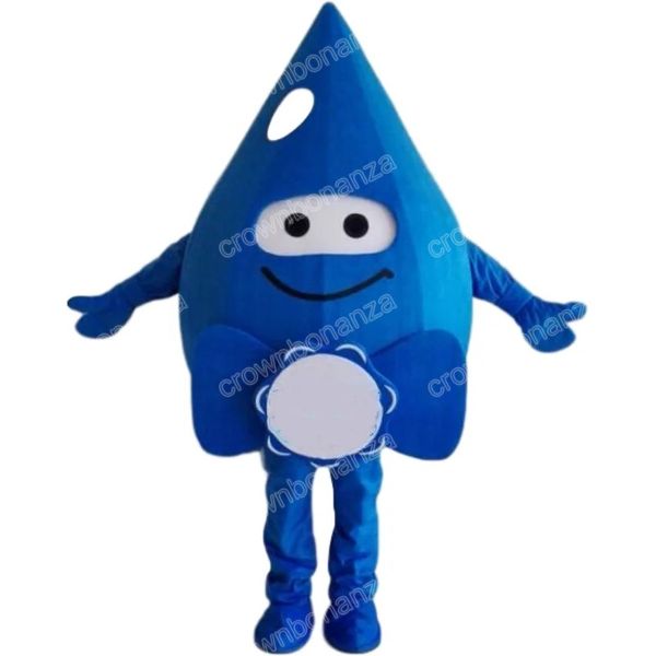 Simpatici costumi della mascotte delle gocce d'acqua Vestito da personaggio dei cartoni animati di Halloween Vestito da festa all'aperto di Natale Abbigliamento pubblicitario promozionale unisex