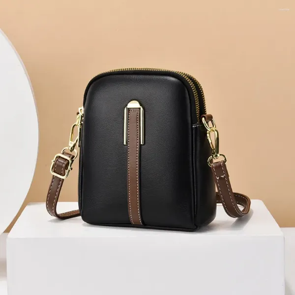 Sacos de noite Bolsa feminina leve luxo barra vertical mini ombro com zíper crossbody telefone