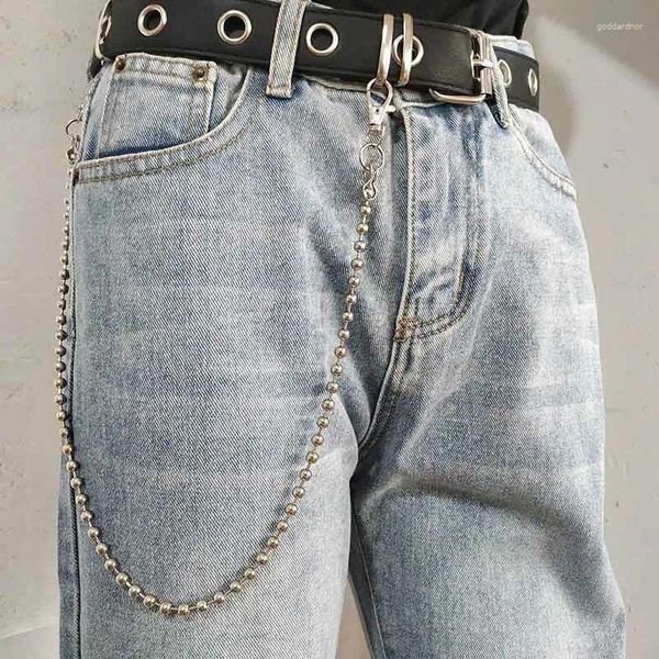 Chaveiros Punk Hip Hop Jeans Metal Chaveiros Anel Homens Mulheres Cintura Titular Calças Corrente Personalidade Saco Chaveiro Pingente