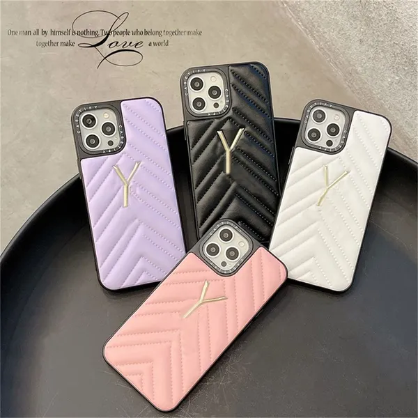 Designer de casos de moda Phonecase para iPhone 14 13 12 11 Pro Promax Brand Casos de telefone para celular de luxo L PU Shell Ultra Capa 2304132PE