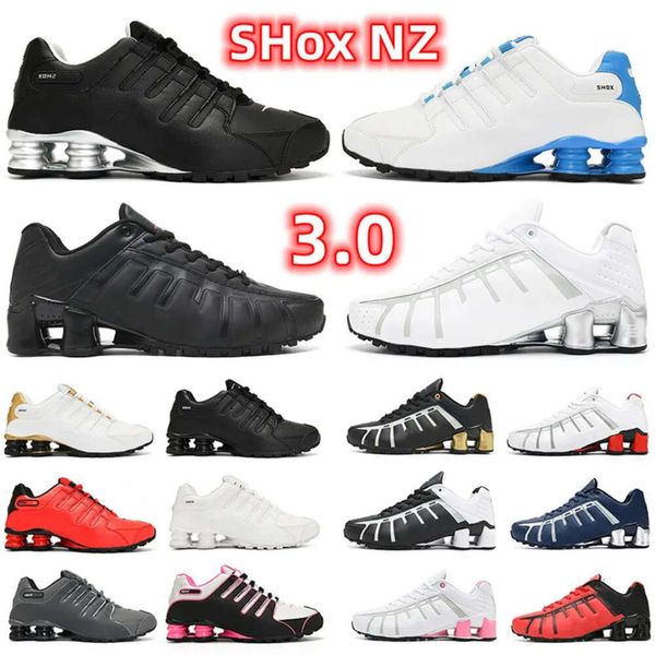 NEW Mens Designer Running 2023 Shoes SHOX NZ 3.0 Triple White Sier Red Platinum Men Women Trainers Sports Outdoor Sneakers Runners Jogging
