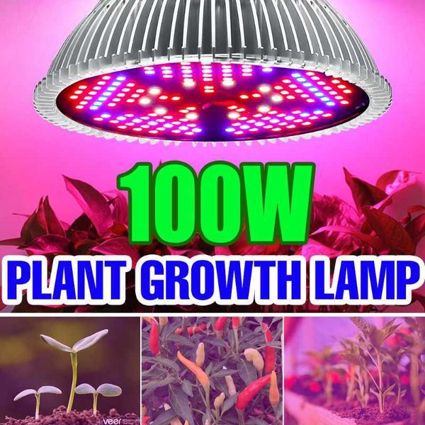 Grow Lights LED Phyto Grow Light Spettro completo Phytolamp E27 Lampadina per piante E14 Lampada UV per semi di fiori in serra LED Luce di crescita idroponica P230413