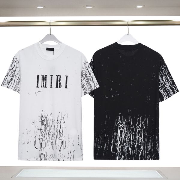 T-shirt da uomo e da donna firmata T-shirt stampata da uomo di moda T-shirt da uomo in cotone di alta qualità Casual manica corta in bianco e nero all'ingrosso T-shirt da strada hip-hop di lusso all'ingrosso M-3XL