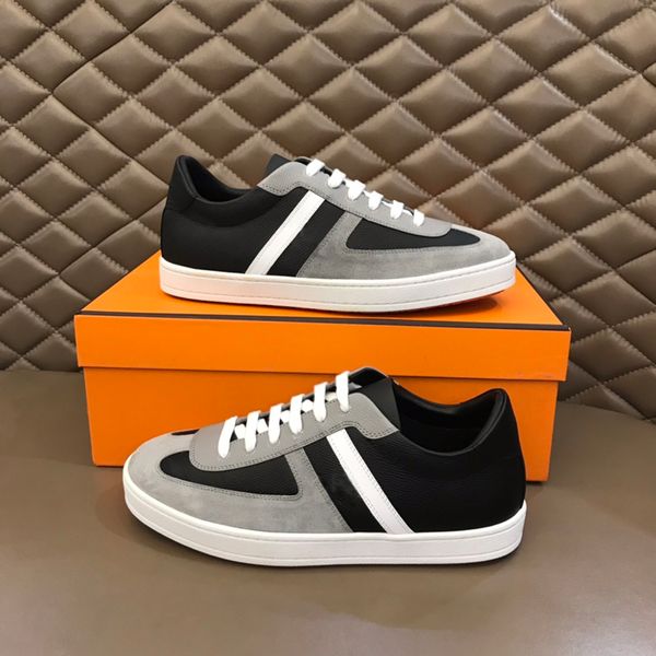 Moda Uomo Casual Scarpe Trendy Trail Sneakers da corsa con fondo spesso Italia Fascia elastica classica Low Top in pelle di vitello Designer Scarpe sportive casual traspiranti Box EU 38-45