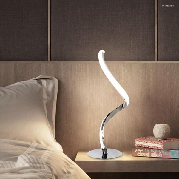 Lâmpadas de mesa Modern minimalista LED LED Spiral Touch Touch Bedroom Bedra de cabeceira da varanda Decoração de varanda Iluminação interior