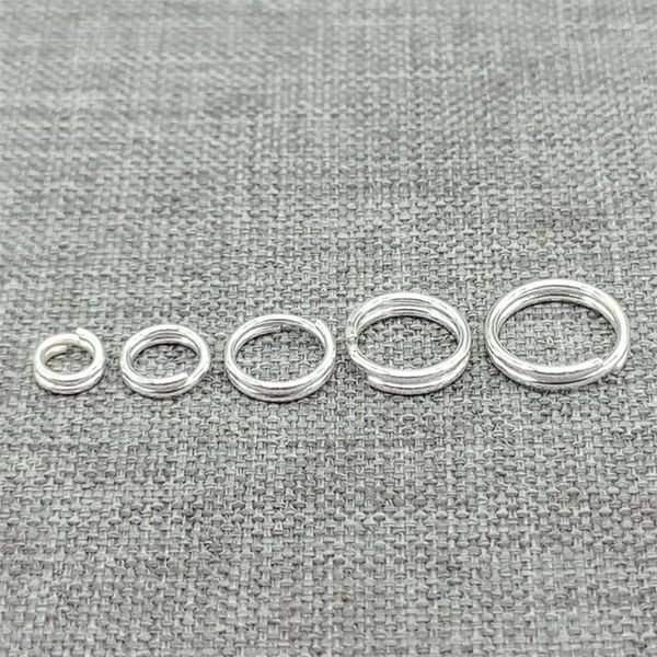 Pedras preciosas soltas 30 peças de anéis divididos de prata esterlina 925 4mm 5mm 6mm 7mm 8mm para fazer joias