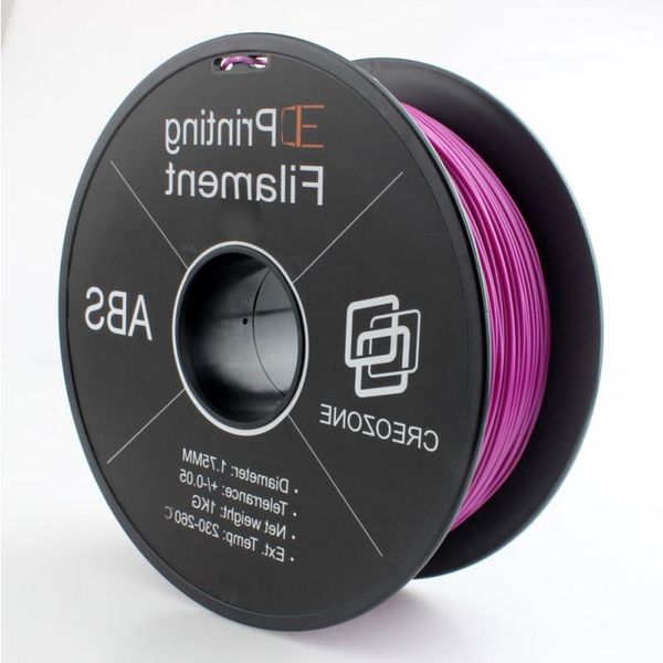 Freeshipping ABS 175 1 kg 3D-Filament ABS-Kunststoff 3D-Druckmaterialien für 3D-Drucker Lila Acvtw