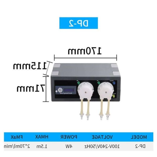 Bomba de dosagem automática jecode bomba de água doser balling aquário sistema de titulação de recife marinho bomba peristáltica caomc