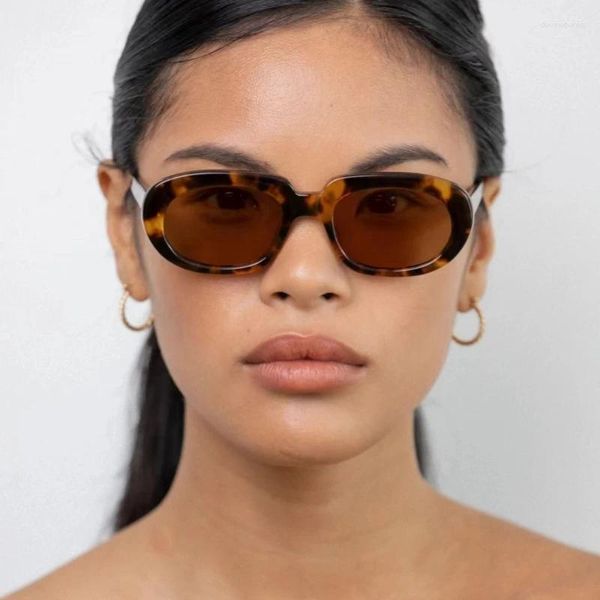 Sonnenbrille Marke Designer Männer Luxus Mehrfarbige Oval Brillen Für Dame Mode Klassische Vintage Frauen UV400 Sommer Zubehör