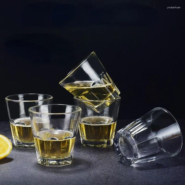 Weingläser 130 ml/200 ml verdickte klassische Whisky-Becherglas-Bierbar-spezielle achteckige Anpassungsflasche wassergehärtet