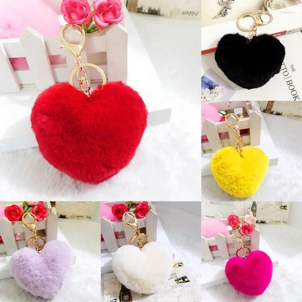 Chaveiros Soft Fur Ball Pompom Celular Carro Pingente Bolsa para Chaveiro Cha