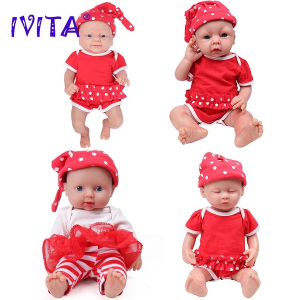 Bonecas Ivita 100% Silicone Reborn Baby Dolls Pintado Realista Baby Doll Lifelike Born Atacado Brinquedos para Crianças Presente de Natal 231110