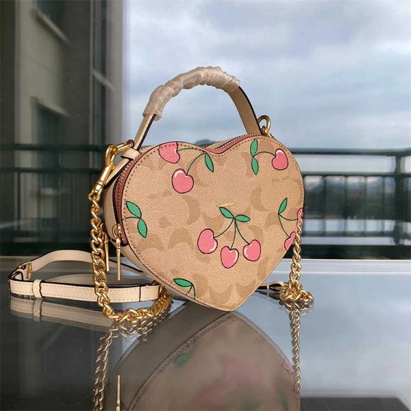 Bolsa de bolsas de ombro Bolsa de bolsas de couro de qualidade Bolsas de grife de gesãs Bolsas de designer Bolsas de moda de moda em forma de coração bolsa em forma de moda