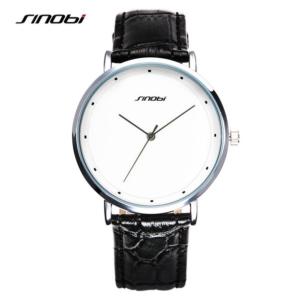 2023 SINOBI Männer Armbanduhren Mode Einfache Männliche Genf Quarzuhr Edelstahl Casual Uhr Schwarz Montres Hommes Drop