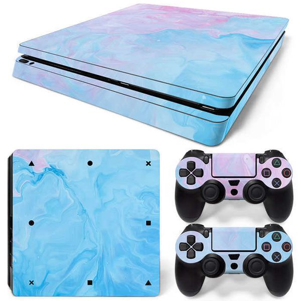 Konsolendekorationen 1953 PS4 Slim Skin Sticker Decal Cover für PS4 Slim Console und 2 Controller Skin Vinyl Slim Sticker Decal Z0413