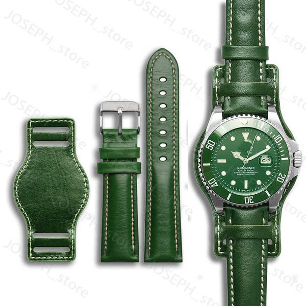 Другие модные аксессуары подлинный кожаный браслет 18 -мм 20 мм 22 -мм часовой ремонс Mens watch с ковриками.
