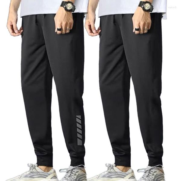 Мужские костюмы мужчин легкие бегуны повседневные свободные эластичные спортивные штаны быстро сушеные сплошные спортивные брюки на брюки с капельтом