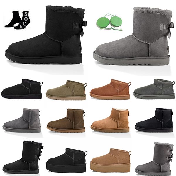 Ultra mini plataforma boot designer mulher inverno tornozelo austrália botas de neve fundo grosso couro real quente botas macias com pele tamanho 35-41