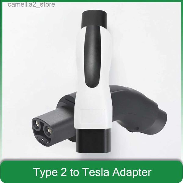 Accessori per veicoli elettrici Caricabatterie per ricarica ev 32A Veicolo per auto elettrica da tipo 2 a adattatore Tesla modello 3 / y / x / s Stazioni di ricarica per accessori EVSE Q231113