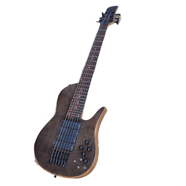 6 Strings 4 captadores Bass Guitar de Bass com hardware preto Rosewood FB Oferece logotipo/cor personalizada