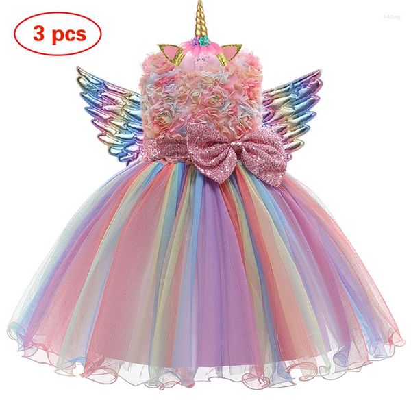 Mädchenkleider Kinder Ärmellos Pailletten Schleife Prinzessin Kleid Für Blume Spitze Tutu Farbe Geburtstagsfeier Elegant Kostüm Hochzeit