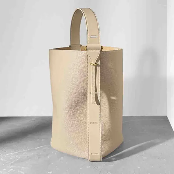 Abendtaschen Modische Frauen TOGO Kuh Leder Handtasche Übergroße Eimer Chic Französisch Stil Luxus Dame Casual Tote Sommer 2023